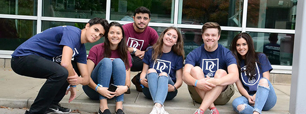 Derwent College Students with College Tshirts on